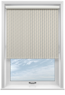 Emily Bond George Stripe Print, Charcoal - Twist&Fit Roller Blind